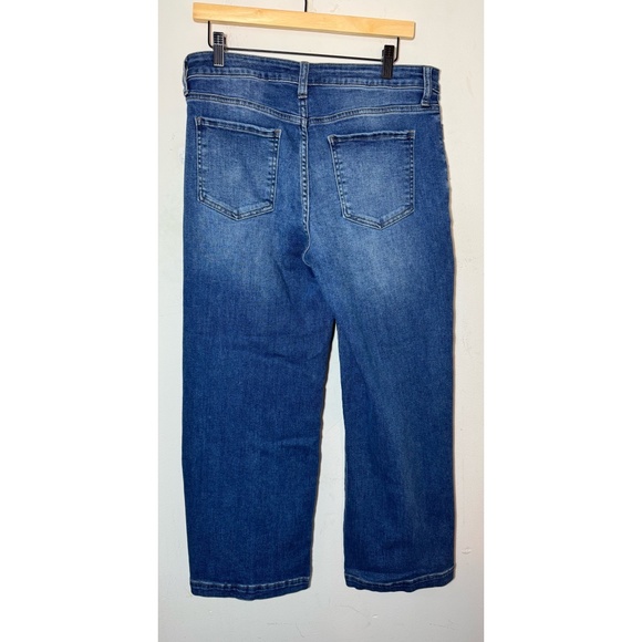 Kut From The Kloth Meg Wide Leg Jeans Women’s Size 10 Blue High Rise Crop - Picture 5 of 9
